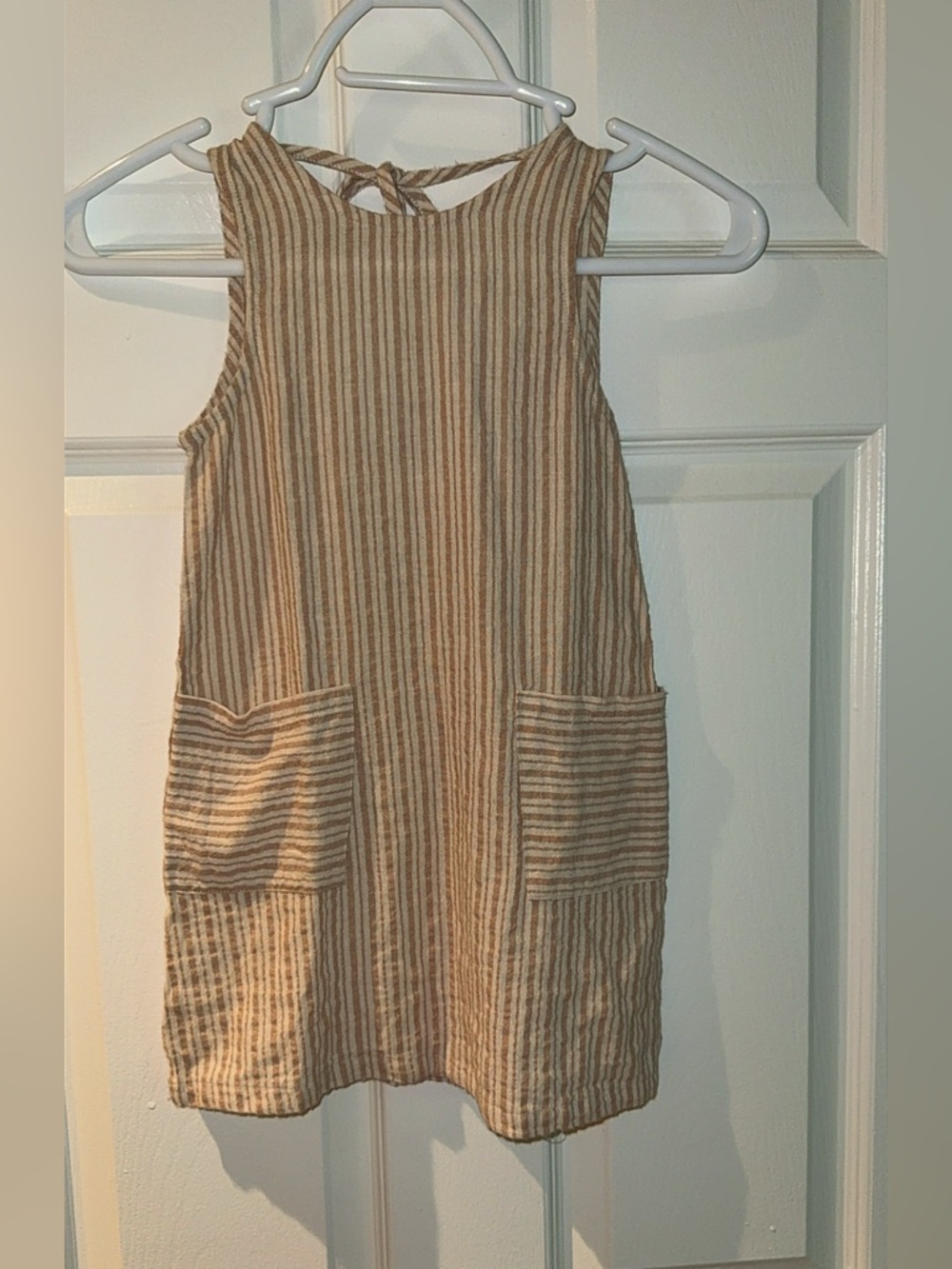 NWOT OF ONE SEA linen dress Girls Size: 5/6 Made in Hawaii